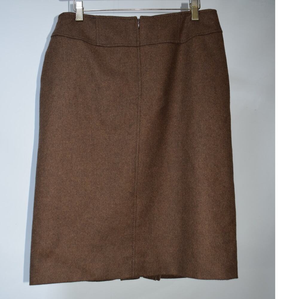 Schneiders Salzburg Women’s Brown Wool Midi Pencil Skirt US 10 Austrian Made